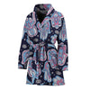 Boho Hamsa Pattern Print Women's Bathrobe