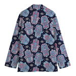 Boho Hamsa Pattern Print Women's Blazer