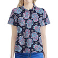 Boho Hamsa Pattern Print Women's Polo Shirt