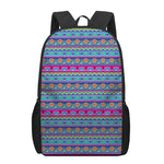 Boho Indian Lotus Pattern Print 17 Inch Backpack