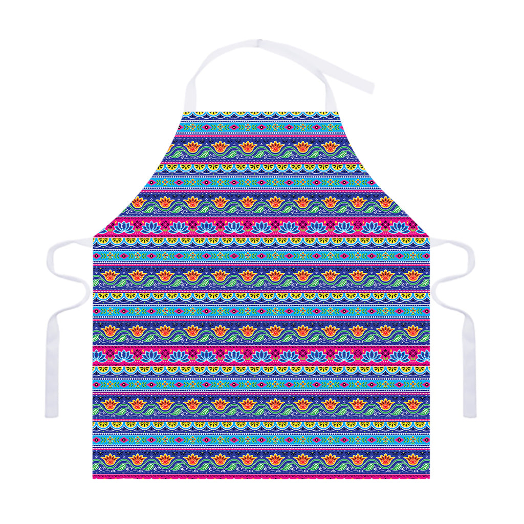 Boho Indian Lotus Pattern Print Adjustable Apron
