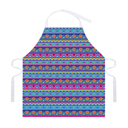 Boho Indian Lotus Pattern Print Adjustable Apron