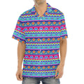 Boho Indian Lotus Pattern Print Aloha Shirt
