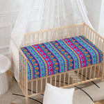 Boho Indian Lotus Pattern Print Baby Crib Sheet