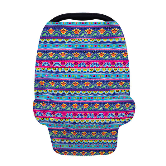 Boho Indian Lotus Pattern Print Baby Seat Cover