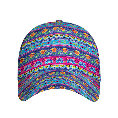 Boho Indian Lotus Pattern Print Baseball Cap