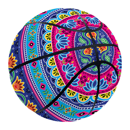 Boho Indian Lotus Pattern Print Basketball