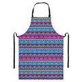 Boho Indian Lotus Pattern Print Bib Apron With Pocket