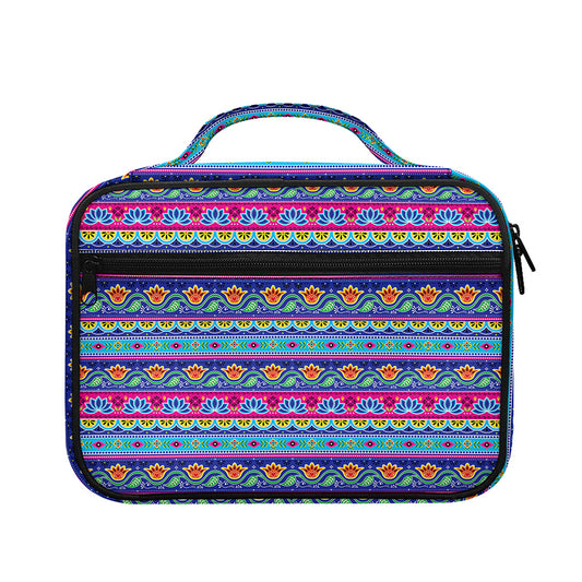 Boho Indian Lotus Pattern Print Briefcase Bible Bag