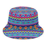 Boho Indian Lotus Pattern Print Bucket Hat