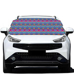 Boho Indian Lotus Pattern Print Car Windshield Snow Cover