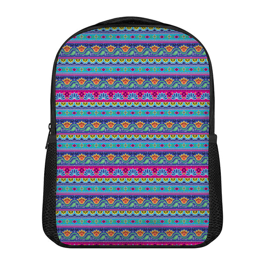 Boho Indian Lotus Pattern Print Casual Backpack