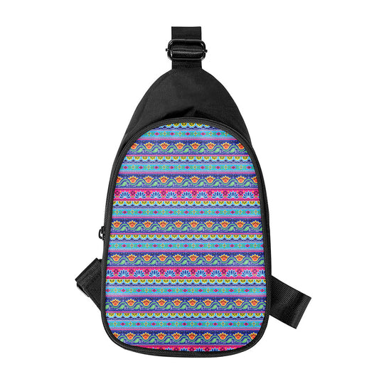 Boho Indian Lotus Pattern Print Chest Bag