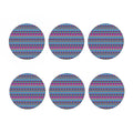 Boho Indian Lotus Pattern Print Coaster Set