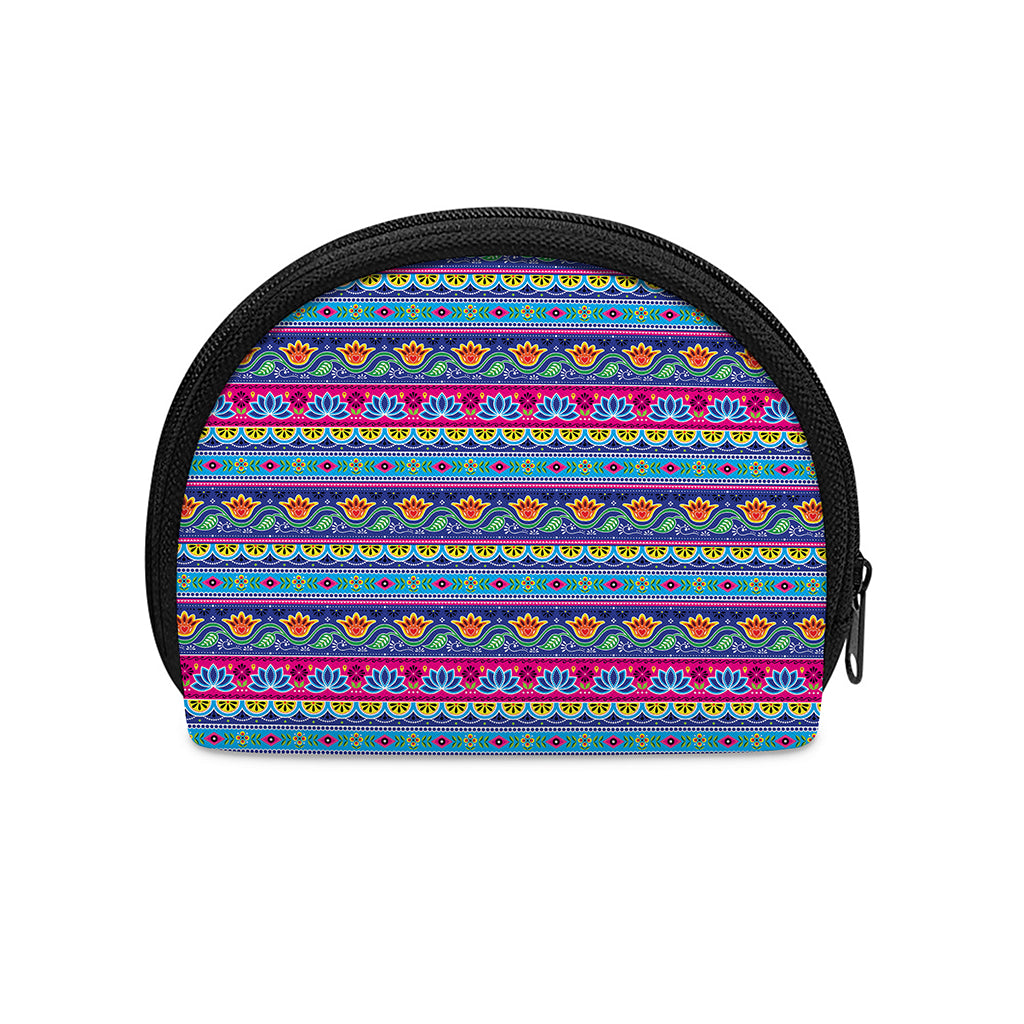 Boho Indian Lotus Pattern Print Coin Purse