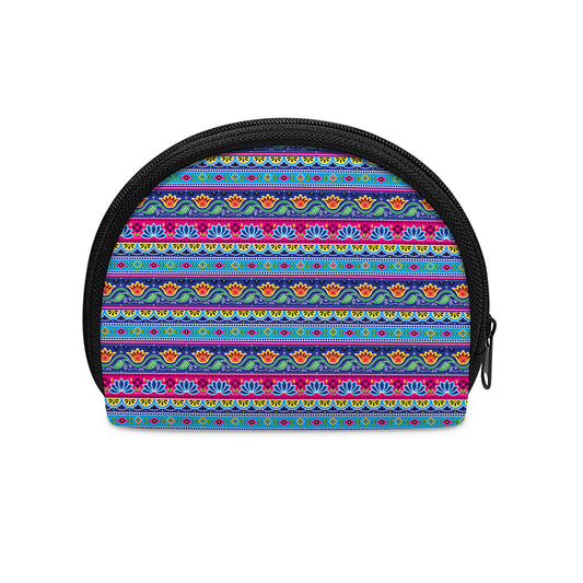 Boho Indian Lotus Pattern Print Coin Purse