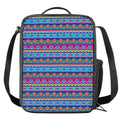Boho Indian Lotus Pattern Print Crossbody Lunch Bag