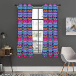 Boho Indian Lotus Pattern Print Curtain