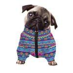 Boho Indian Lotus Pattern Print Dog Zip Up Jacket