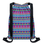 Boho Indian Lotus Pattern Print Drawstring Backpack