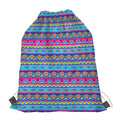 Boho Indian Lotus Pattern Print Drawstring Bag