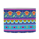 Boho Indian Lotus Pattern Print Drum Lamp Shade