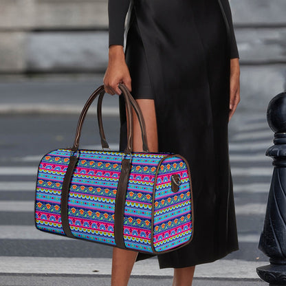 Boho Indian Lotus Pattern Print Duffle Bag