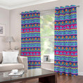 Boho Indian Lotus Pattern Print Extra Wide Grommet Curtains