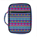 Boho Indian Lotus Pattern Print Front Pocket Bible Bag