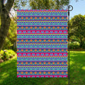 Boho Indian Lotus Pattern Print Garden Flag