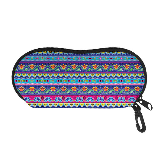 Boho Indian Lotus Pattern Print Glasses Case