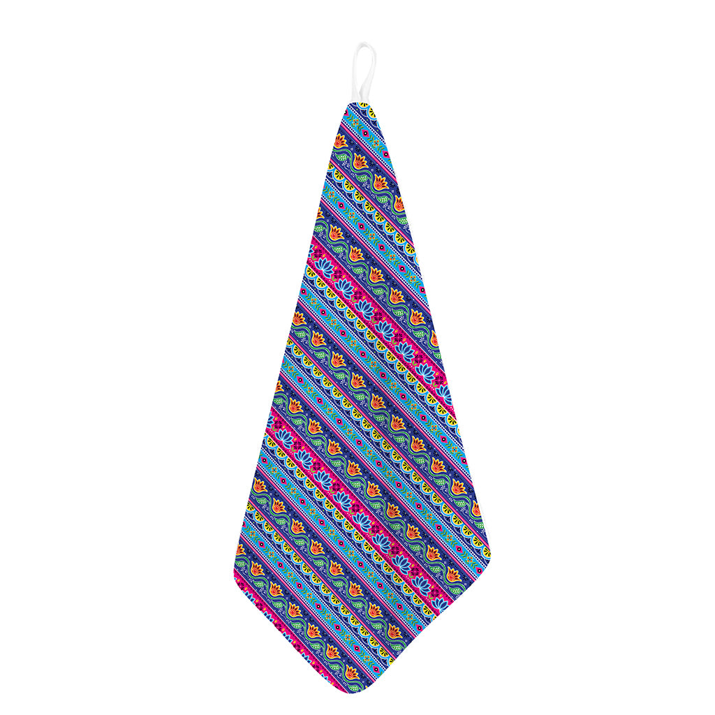 Boho Indian Lotus Pattern Print Hand Towel