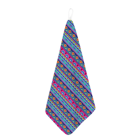 Boho Indian Lotus Pattern Print Hand Towel