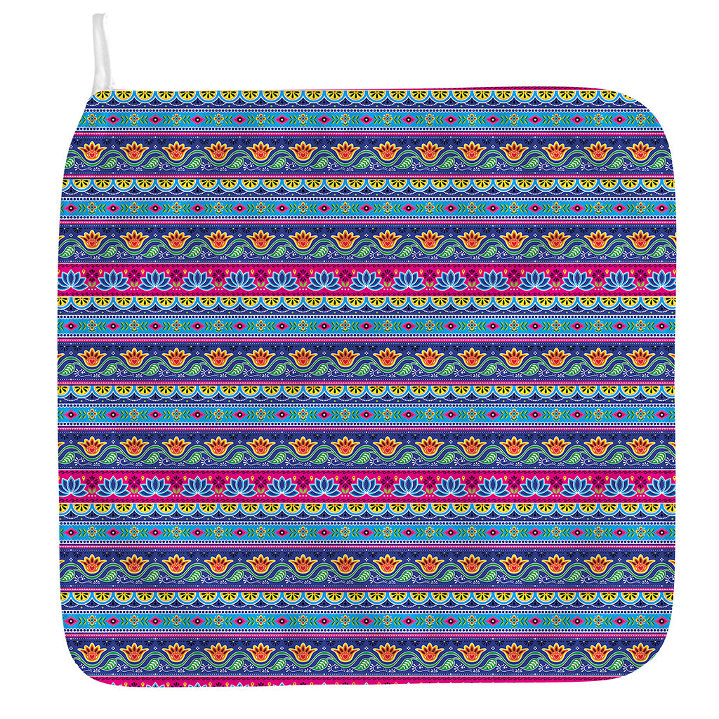 Boho Indian Lotus Pattern Print Hand Towel