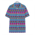 Boho Indian Lotus Pattern Print Hawaiian Shirt