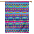Boho Indian Lotus Pattern Print House Flag