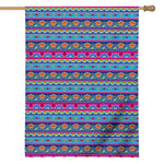 Boho Indian Lotus Pattern Print House Flag