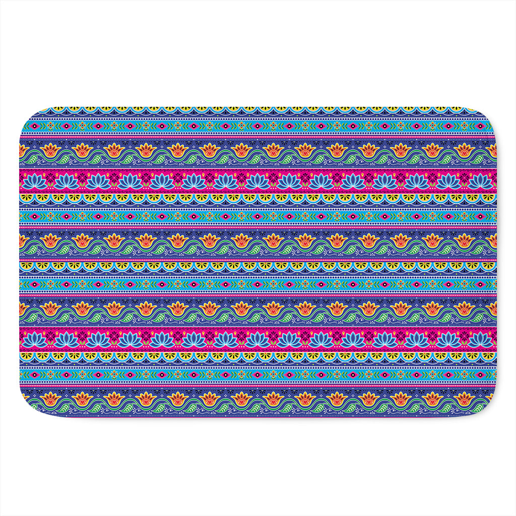 Boho Indian Lotus Pattern Print Indoor Door Mat