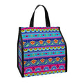 Boho Indian Lotus Pattern Print Insulated Lunch Tote