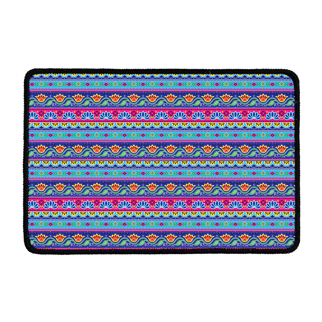 Boho Indian Lotus Pattern Print Kitchen Mat