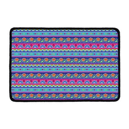 Boho Indian Lotus Pattern Print Kitchen Mat