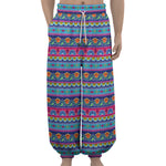 Boho Indian Lotus Pattern Print Lantern Pants