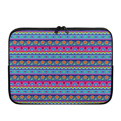 Boho Indian Lotus Pattern Print Laptop Sleeve