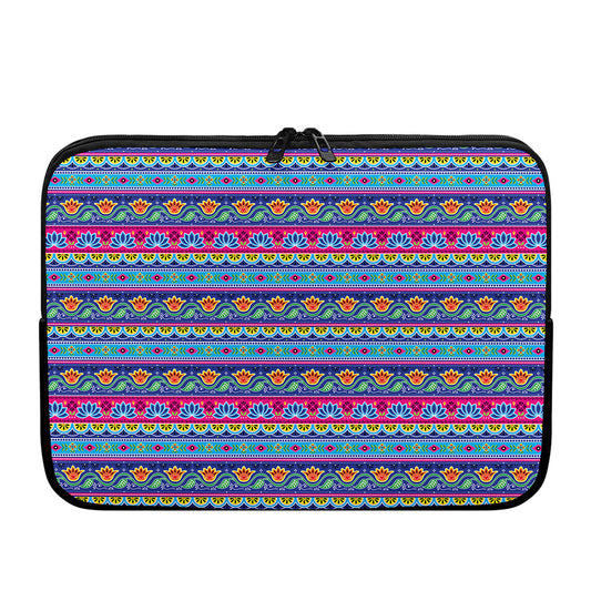 Boho Indian Lotus Pattern Print Laptop Sleeve