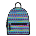 Boho Indian Lotus Pattern Print Leather Backpack