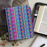 Boho Indian Lotus Pattern Print Leather Bible Cover