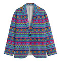 Boho Indian Lotus Pattern Print Men's Blazer