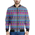 Boho Indian Lotus Pattern Print Men's Bomber Jacket