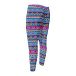 Boho Indian Lotus Pattern Print Men's Compression Pants