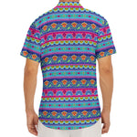 Boho Indian Lotus Pattern Print Men's Deep V-Neck Shirt